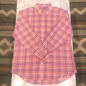 Vineyard Vines Pink/Blue Check Linen Murray Shirt